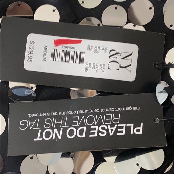 Sequin sparkling sheath black and silver dress NEW - Picture 8 of 9